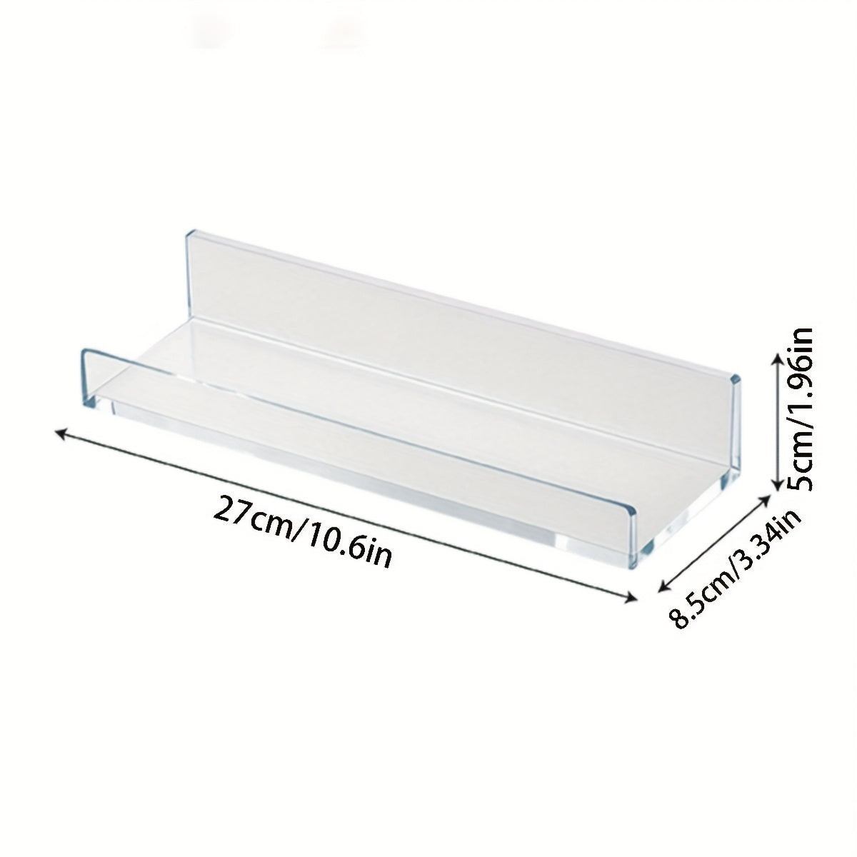 Simple Practical Rack Transparent Acrylic Hanging Wall Rack - 1pc Modern Bathroom Storage Box