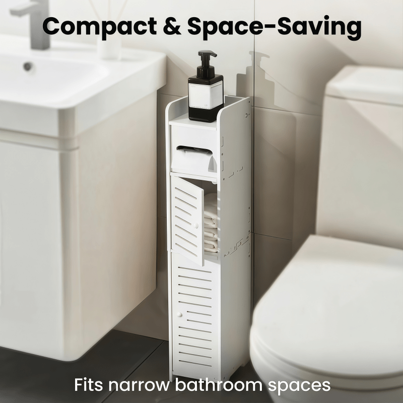 Slim Space-Saving Storage Cabinet Suitable for Small Spaces