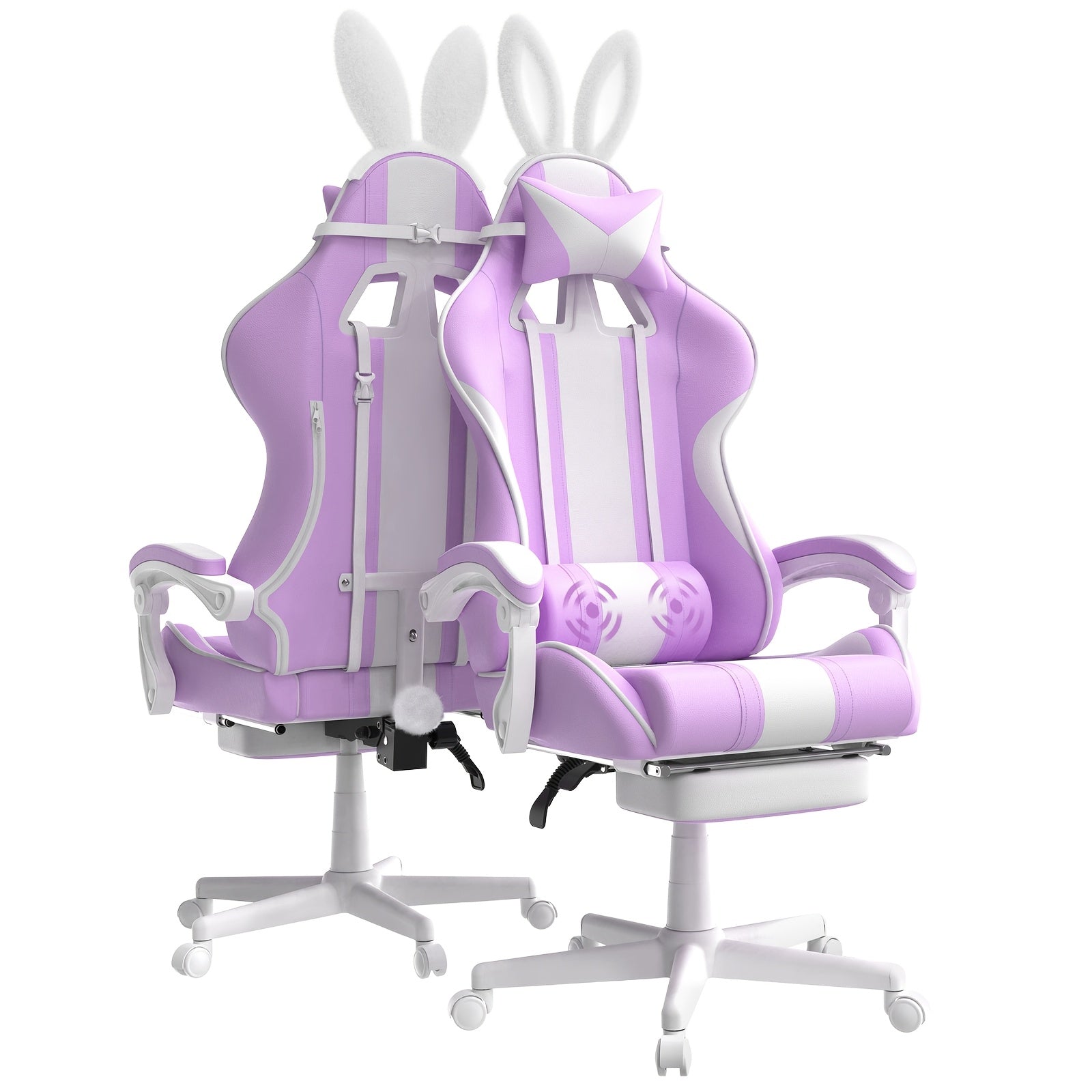 Beczeeb Ergonomic Gaming Chair with Footrest & Massage Suitable for Adults