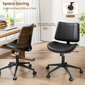 Office Chair Ergonomic Armless Office Chair with Swivel, Adjustable Height & Lumbar Support
