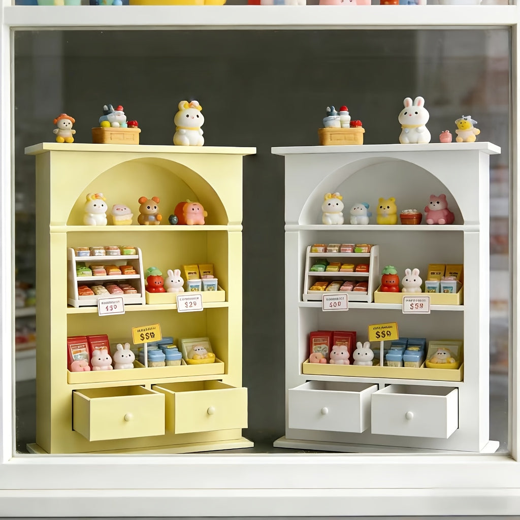 1 Arched Mini Storage Shelf | Multi-Layer Plastic Model House, No Assembly Required