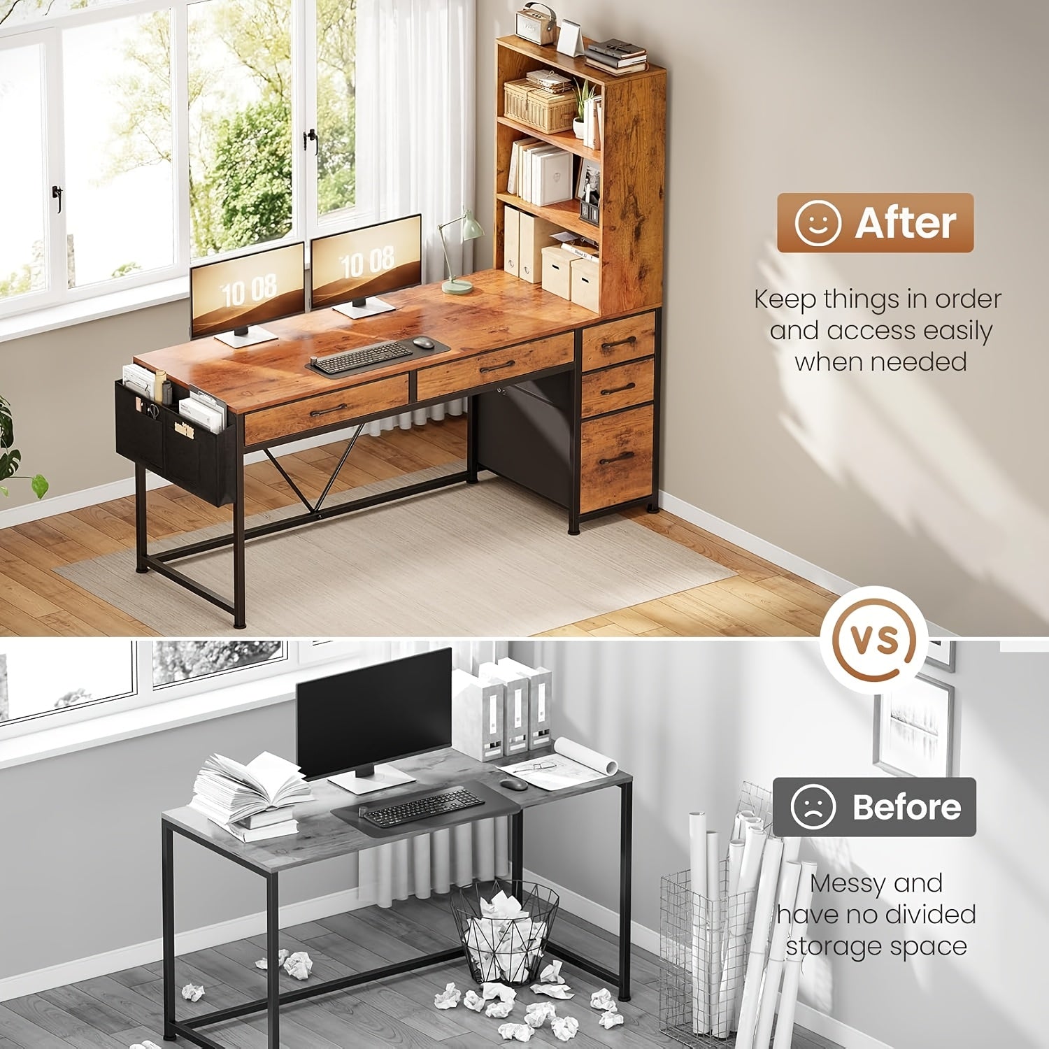 Gaming Desk with Storae, 46\