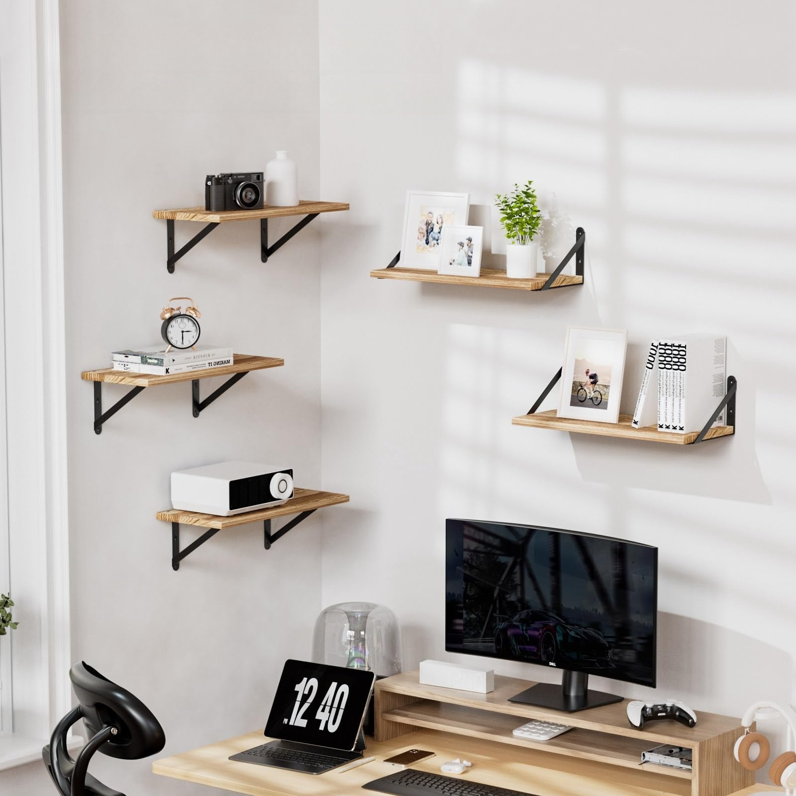 Wall Floating Bookshelf Wall Floating Bookshelf | Wall Mounted, Hanging, Bedroom, Office, Living Room