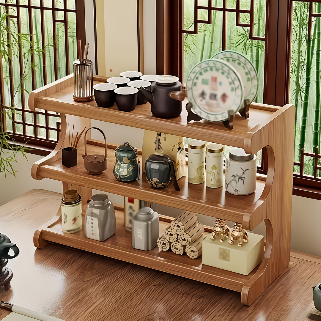 2\u002F3\u002F4-Tier Heavy-Duty Solid Wood Shelving Unit