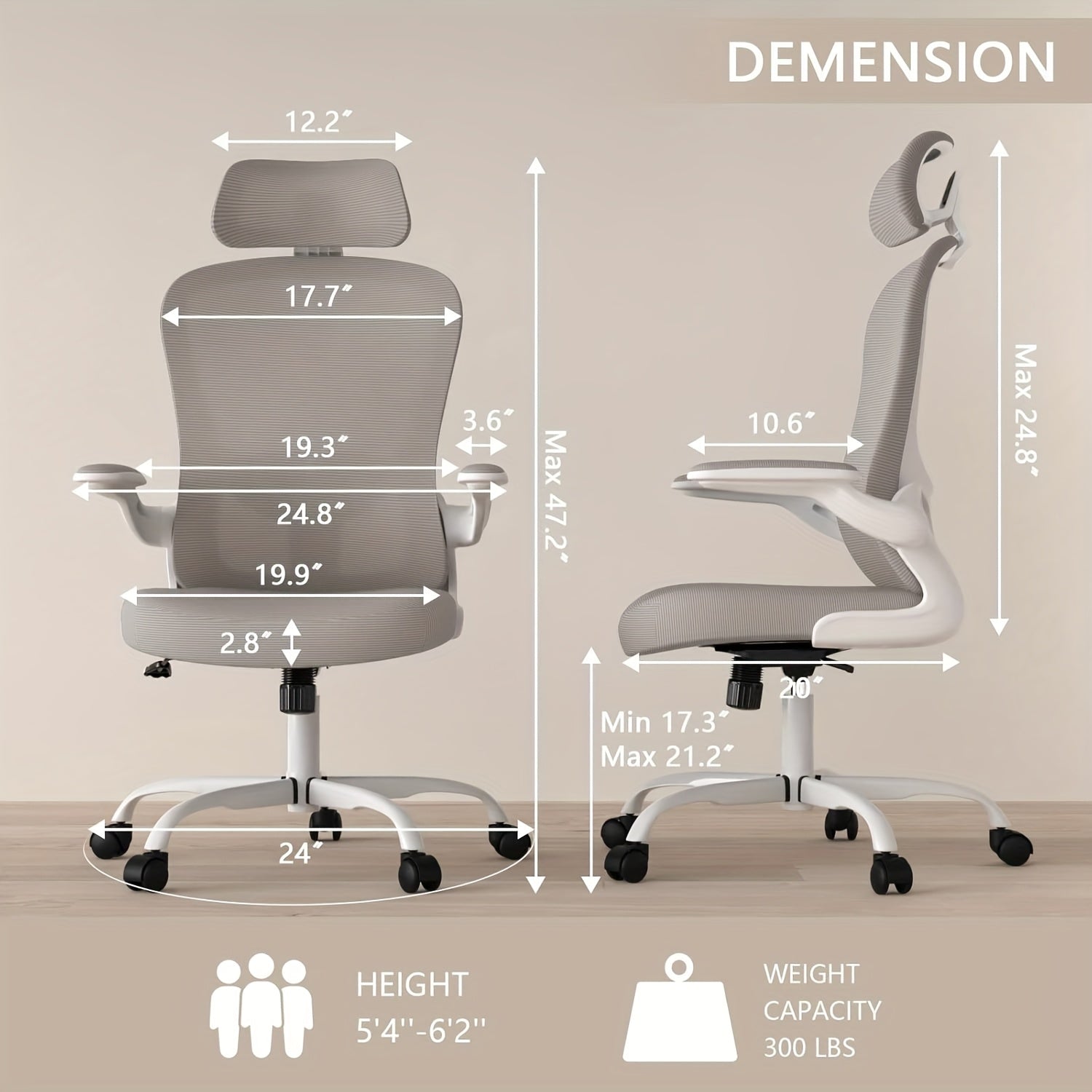 Ergonomic Office Chair Pro With 4D Lumbar Support | 150° Lockable Recline