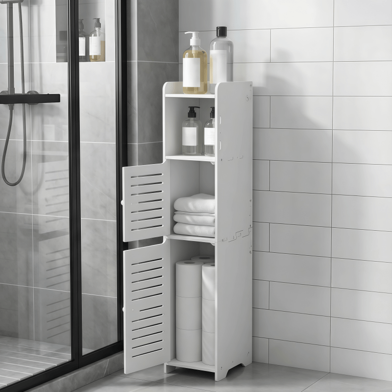 Slim Space-Saving Storage Cabinet Suitable for Small Spaces