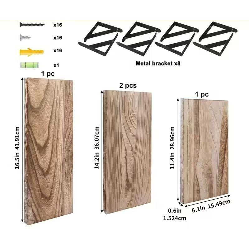 Wall-Mounted Floating Shelf - Solid Wood Modern Minimalist Shelf with Hidden Mounting