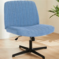OLIXIS Criss Cross Chair Legged, Fabric Armless Office Desk Chair with Wheels
