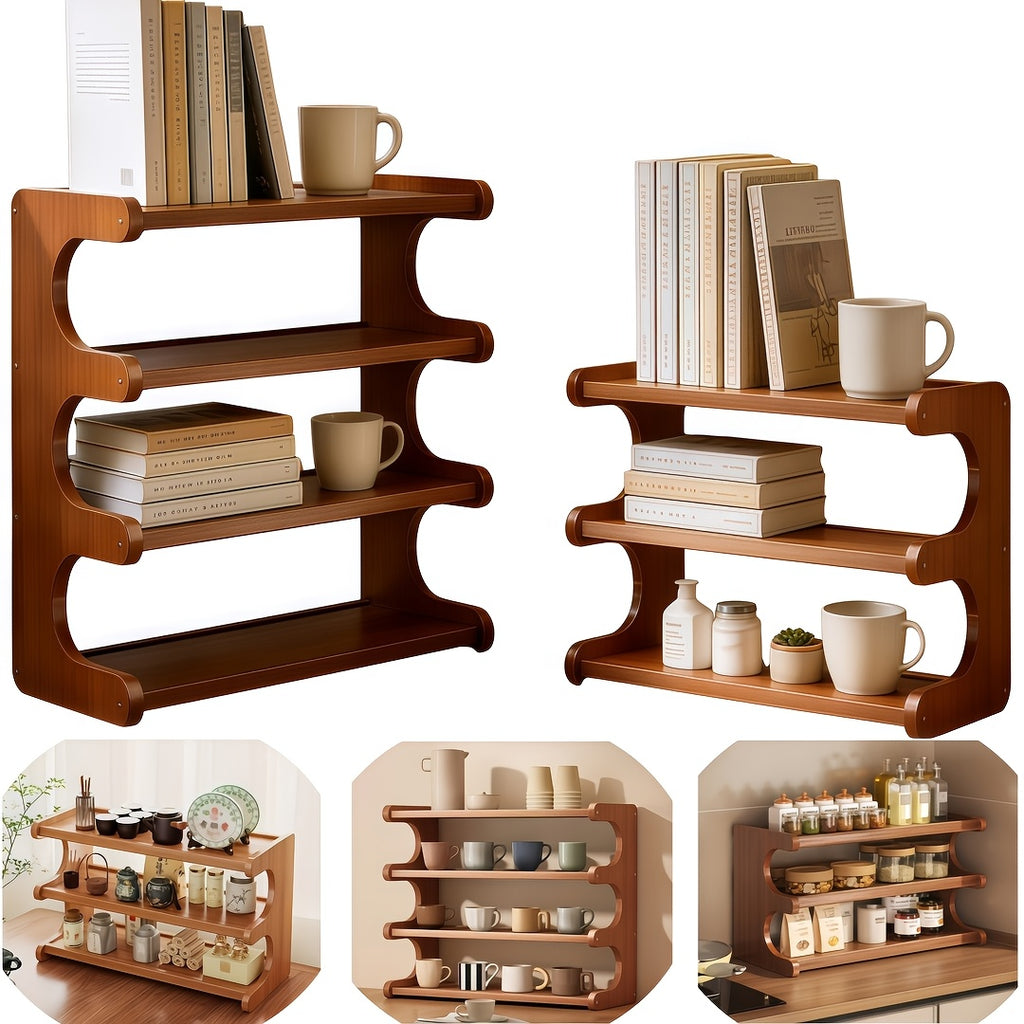 2\u002F3\u002F4-Tier Heavy-Duty Solid Wood Shelving Unit
