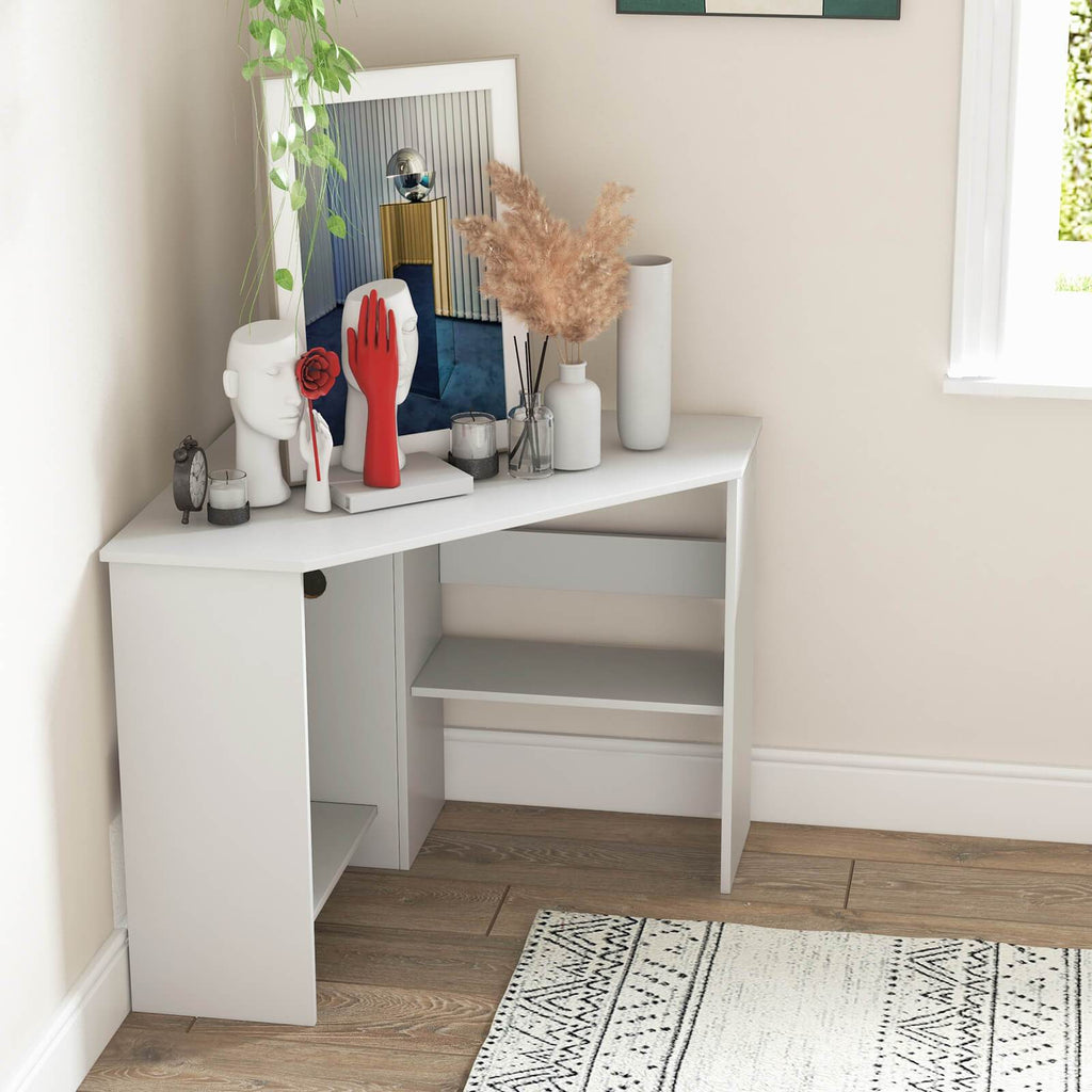 Corner Desk for Small Spaces LIFEZEAL 90° Corner Desk for Small Spaces