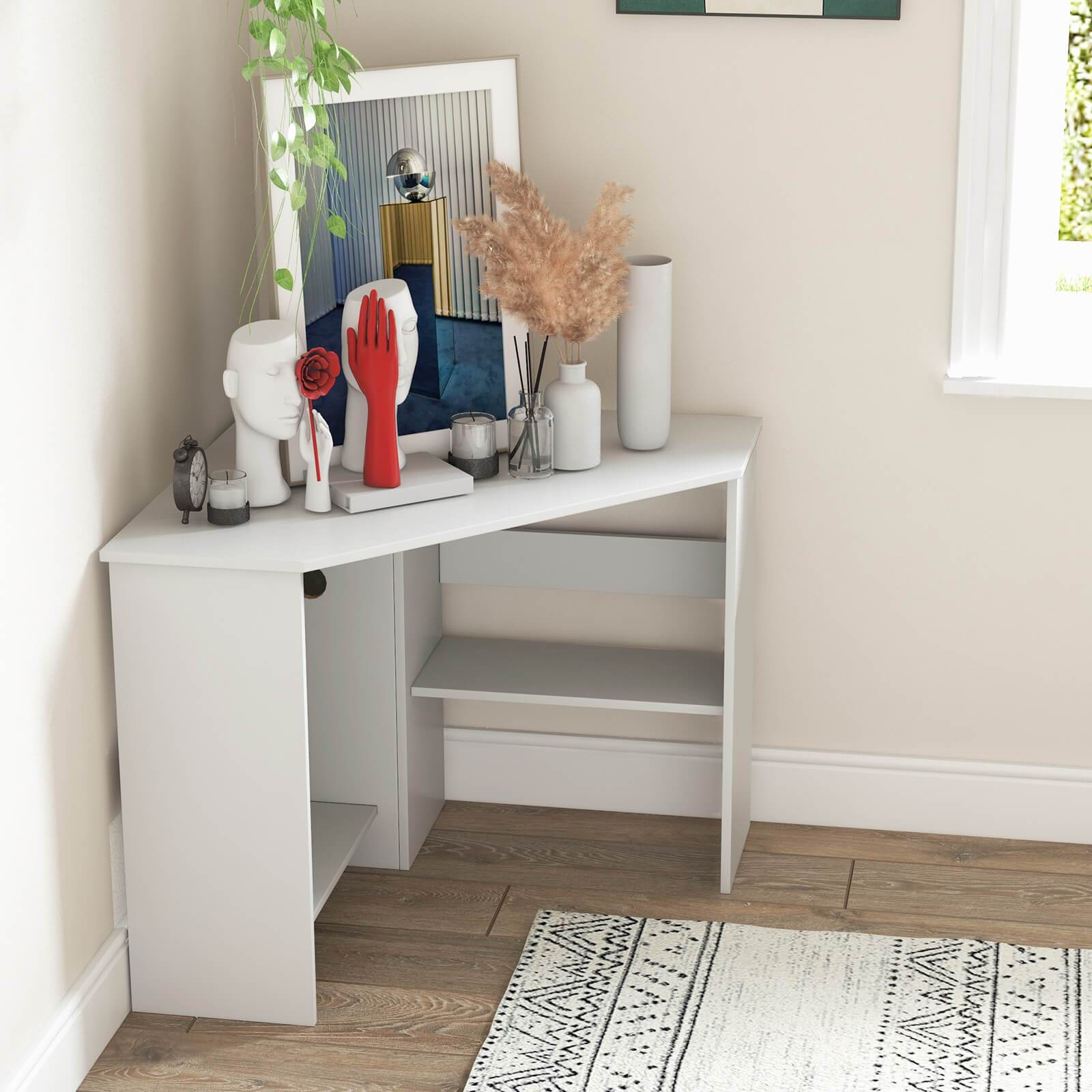 Corner Desk for Small Spaces LIFEZEAL 90° Corner Desk for Small Spaces