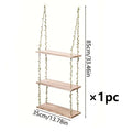 1pc\u002F3pcs Hanging 3 Tier Shelves for Wall with Artificial Ivy Garland