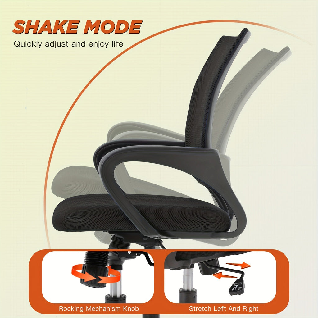Ergonomic Office Chair with Breathable Mesh Back & Lumbar Support